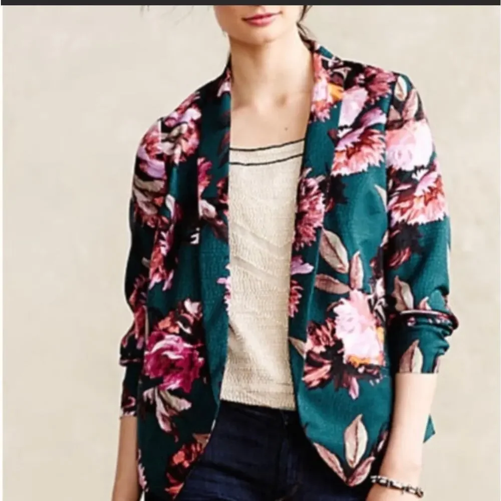 Anthropologie Cartonnier Floral‎ Jacket